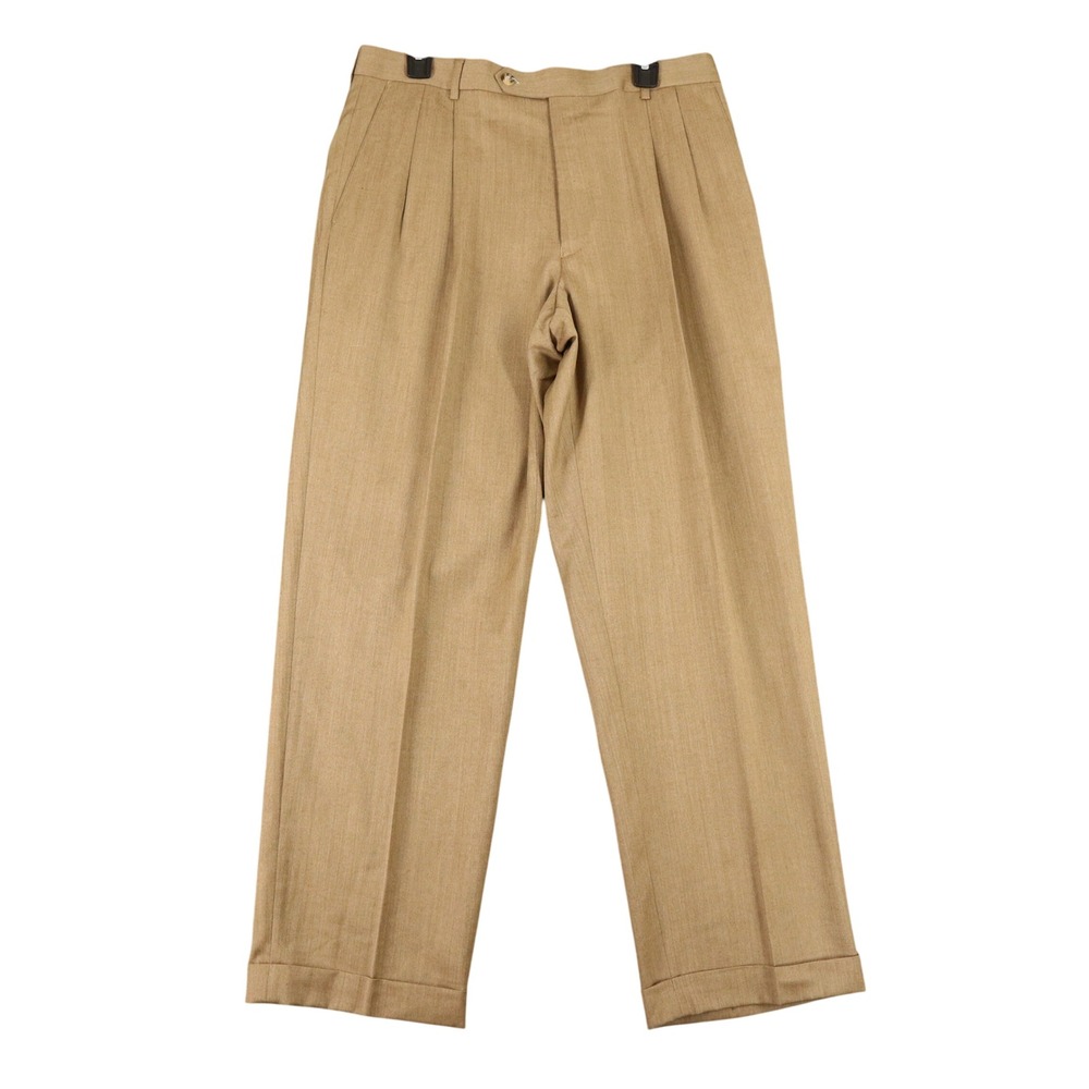 Allen Solly Dress Pants Mens 34x30 Pleated  Cuffed Hem Business‎ Professional